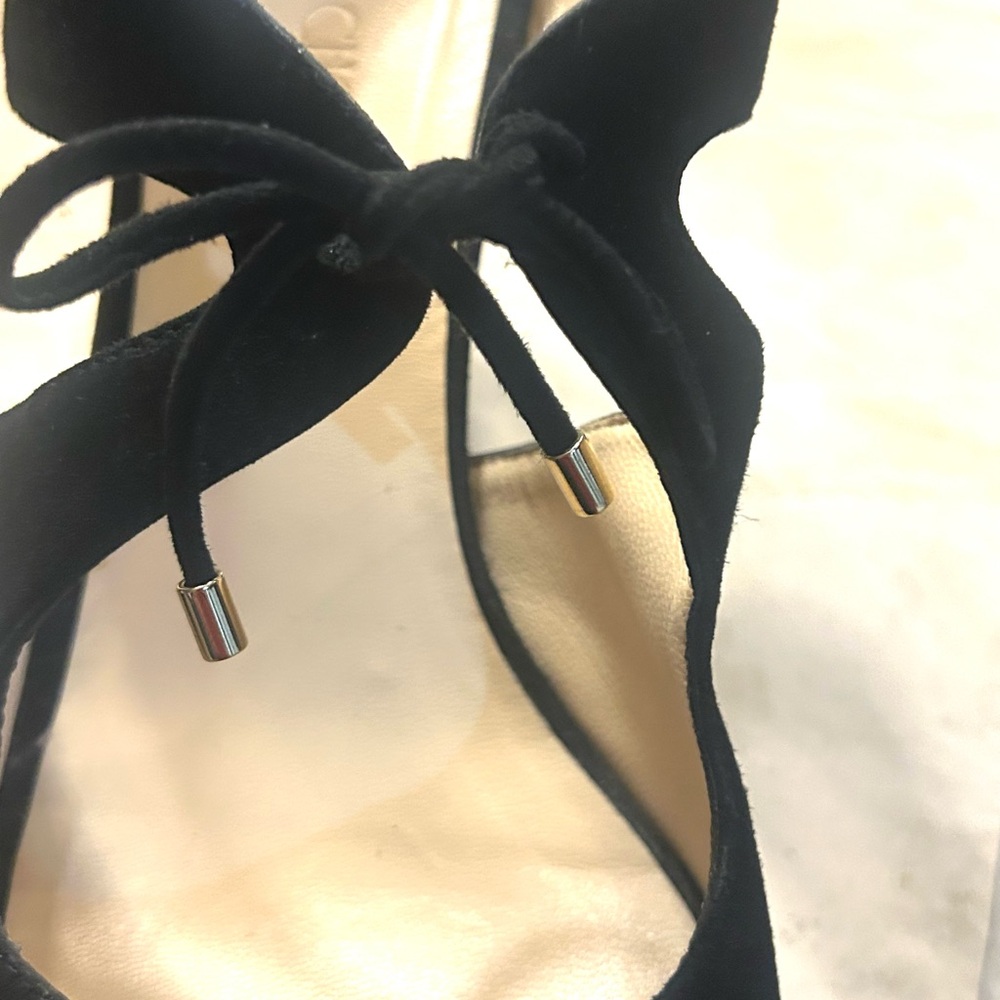 Jimmy Choo Elegant Black Suede Wedge Heels size 41 - Picture 6 of 16